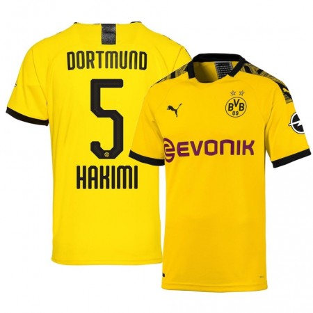 Fotballdrakt Borussia Dortmund HAKIMI 5 Hjemmetrøye 2019-2020 Kortermet